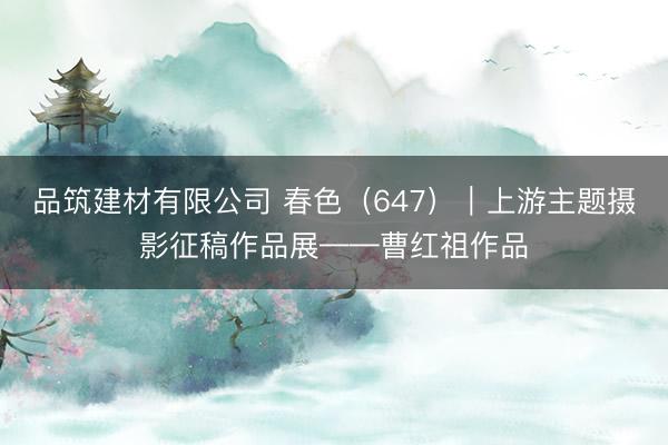 品筑建材有限公司 春色（647）｜上游主题摄影征稿作品展——曹红祖作品