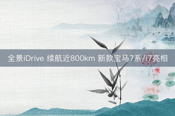 全景iDrive 续航近800km 新款宝马7系/i7亮相