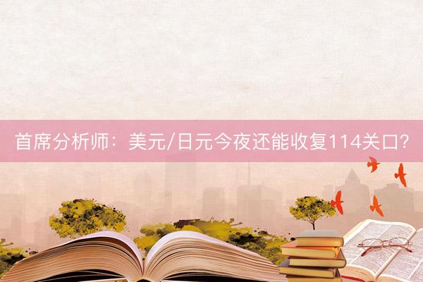 首席分析师：美元/日元今夜还能收复114关口？