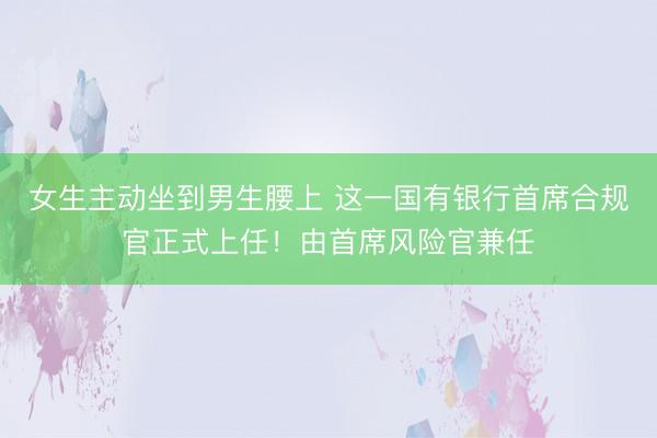女生主动坐到男生腰上 这一国有银行首席合规官正式上任！由首席风险官兼任