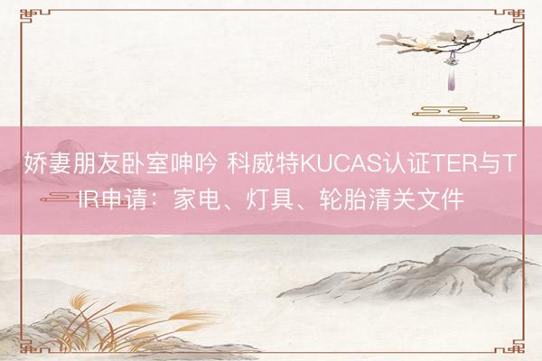 娇妻朋友卧室呻吟 科威特KUCAS认证TER与TIR申请:家电、灯具、轮胎清关文件