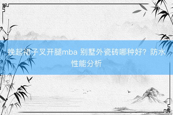挽起裙子叉开腿mba 别墅外瓷砖哪种好？防水性能分析
