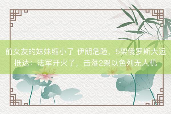 前女友的妹妹缩小了 伊朗危险，5架俄罗斯大运抵达：法军开火了，击落2架以色列无人机