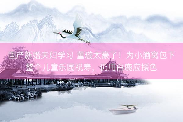 国产新婚夫妇学习 董璇太豪了！为小酒窝包下整个儿童乐园祝寿，仍用白鹿应援色