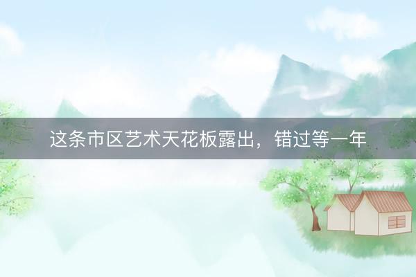 这条市区艺术天花板露出,错过等一年