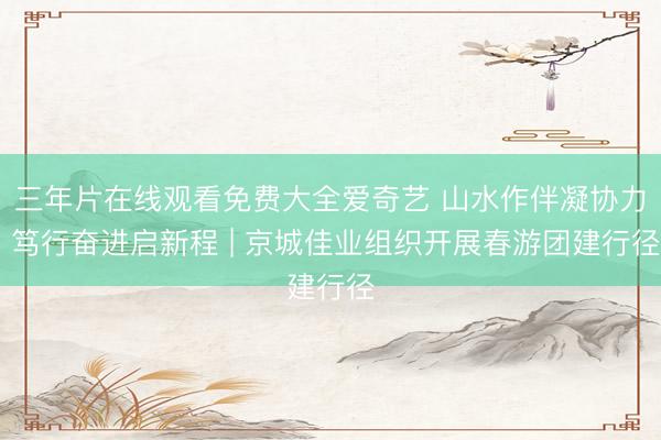 三年片在线观看免费大全爱奇艺 山水作伴凝协力 笃行奋进启新程 | 京城佳业组织开展春游团建行径