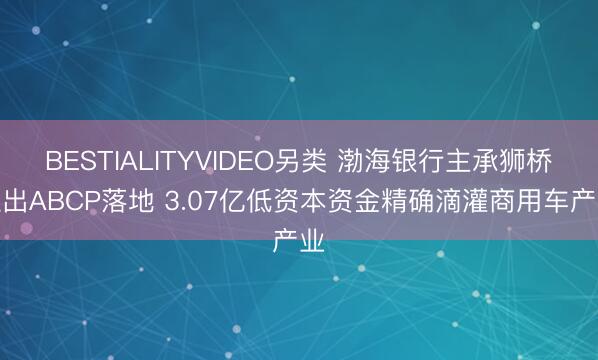 BESTIALITYVIDEO另类 渤海银行主承狮桥租出ABCP落地 3.07亿低资本资金精确滴灌商用车产业